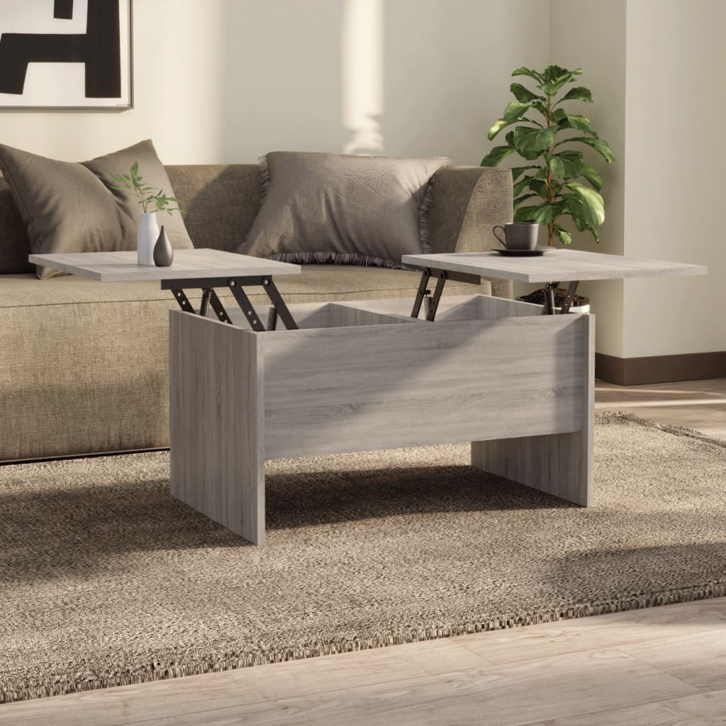 Coffee Table Grey Sonoma 80x50x42.5 cm Engineered Wood