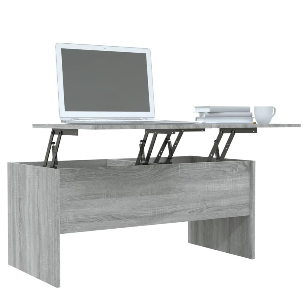 Coffee Table Grey Sonoma 102x50.5x46.5 cm Engineered Wood