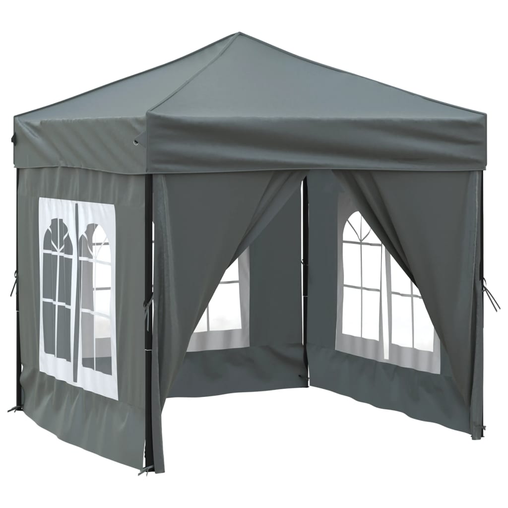 Folding Party Tent with Sidewalls Anthracite 2x2 m