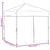 Folding Party Tent with Sidewalls White 2x2 m