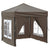 Folding Party Tent with Sidewalls Taupe 2x2 m