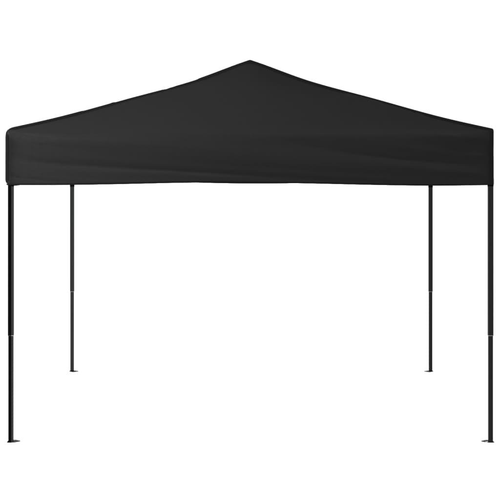 Folding Party Tent Black 3x3 m