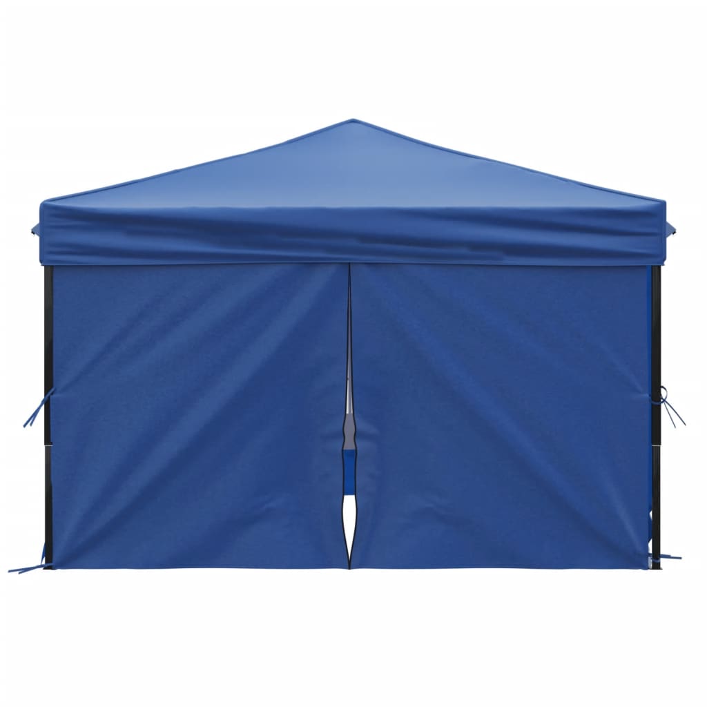 Folding Party Tent with Sidewalls Blue 3x3 m