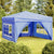 Folding Party Tent with Sidewalls Blue 3x3 m