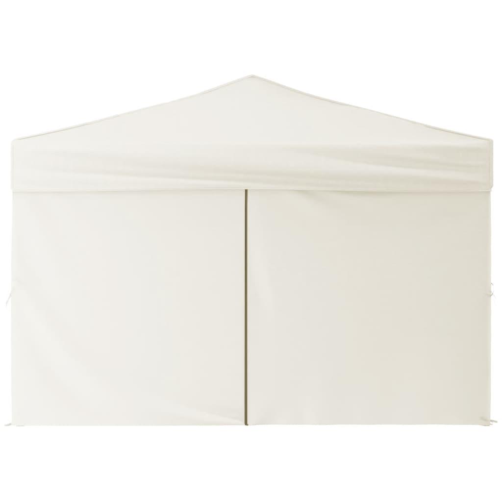 Folding Party Tent with Sidewalls Cream 3x3 m