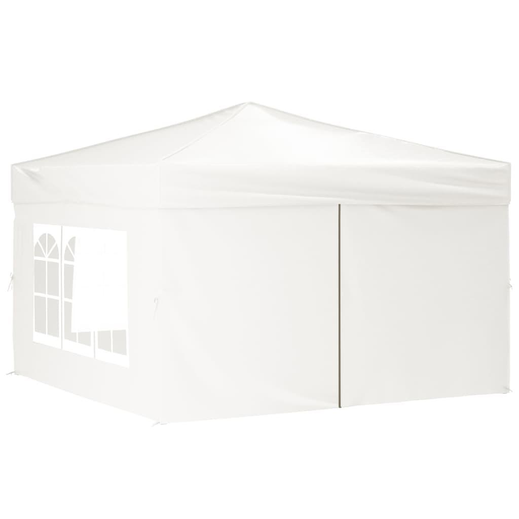 Folding Party Tent with Sidewalls White 3x3 m