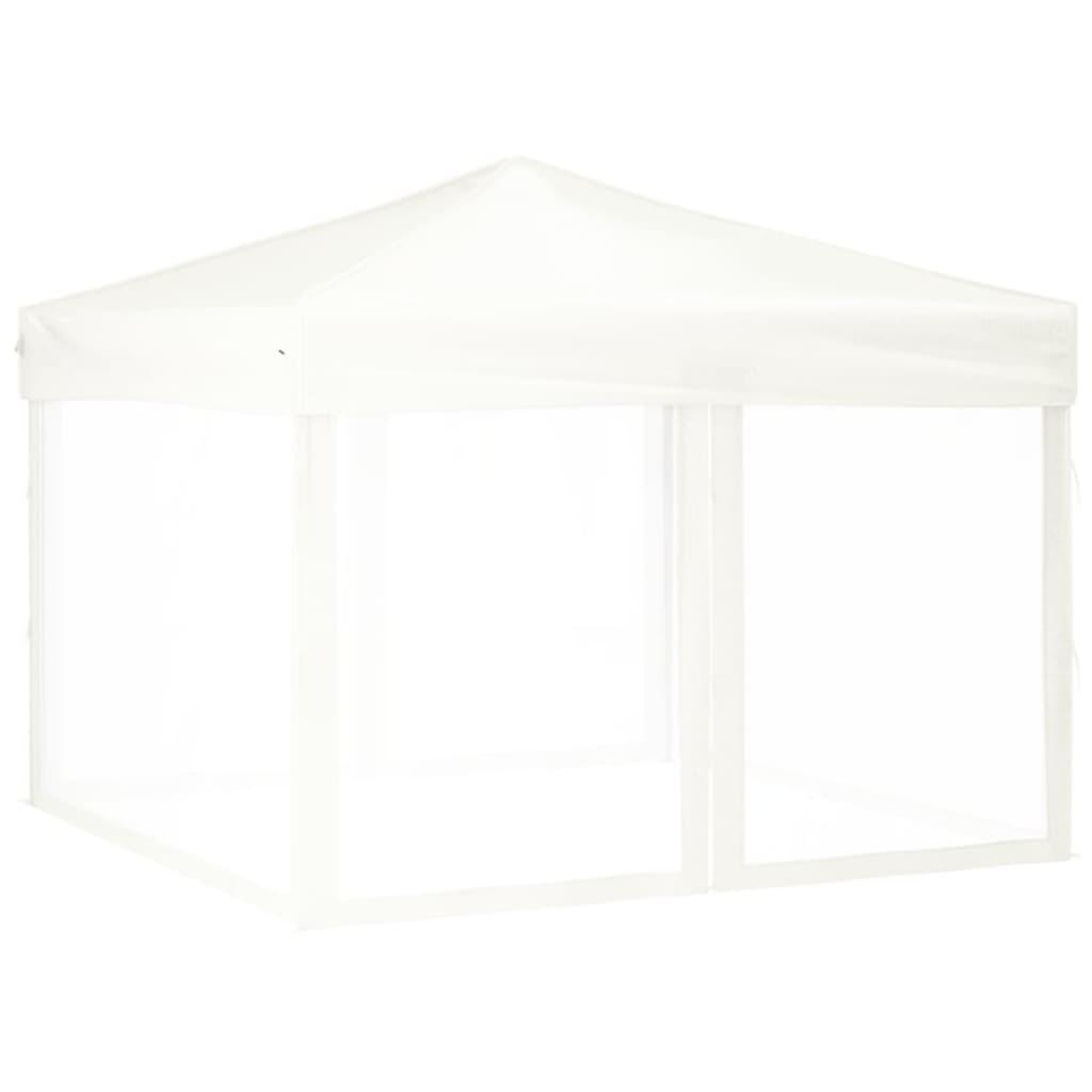 Folding Party Tent with Sidewalls White 3x3 m