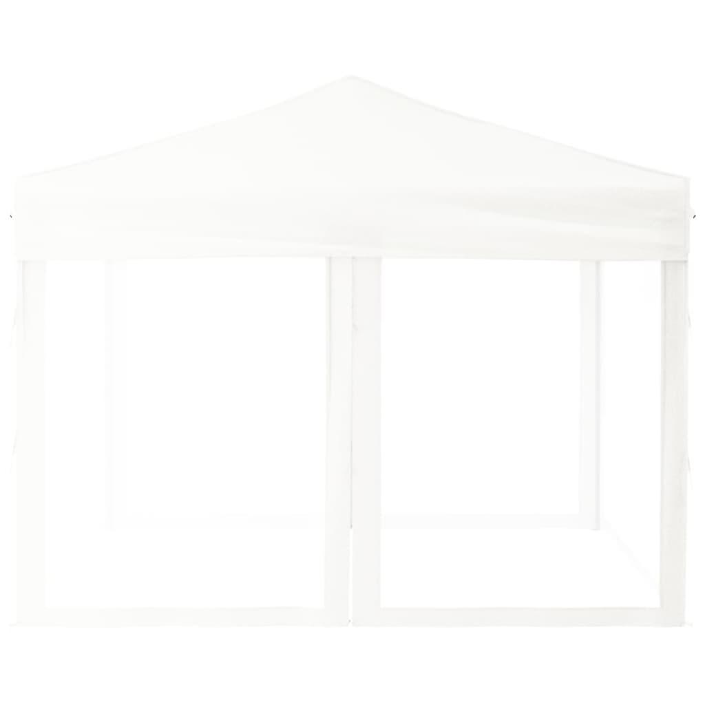 Folding Party Tent with Sidewalls White 3x3 m