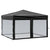 Folding Party Tent with Sidewalls Black 3x3 m