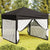 Folding Party Tent with Sidewalls Black 3x3 m