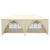 Folding Party Tent with Sidewalls Cream 3x6 m