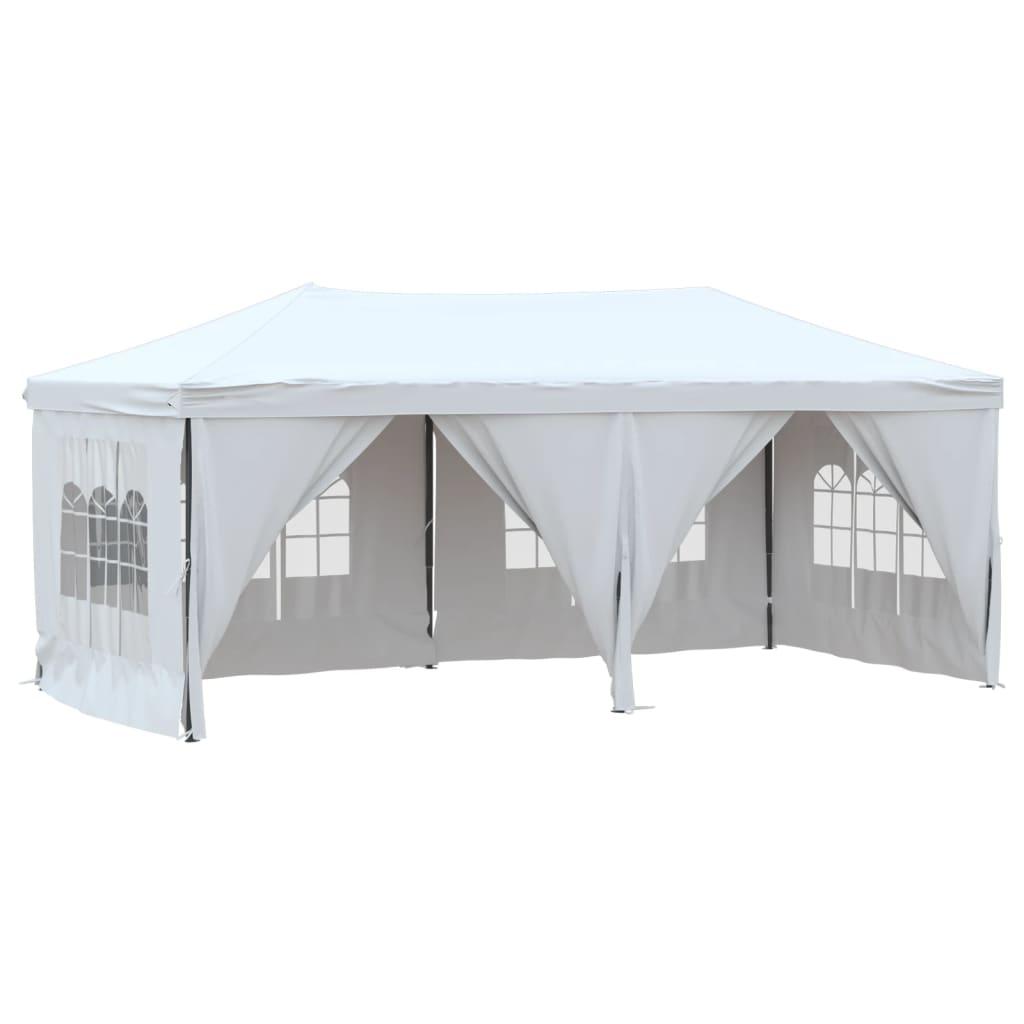 Folding Party Tent with Sidewalls White 3x6 m