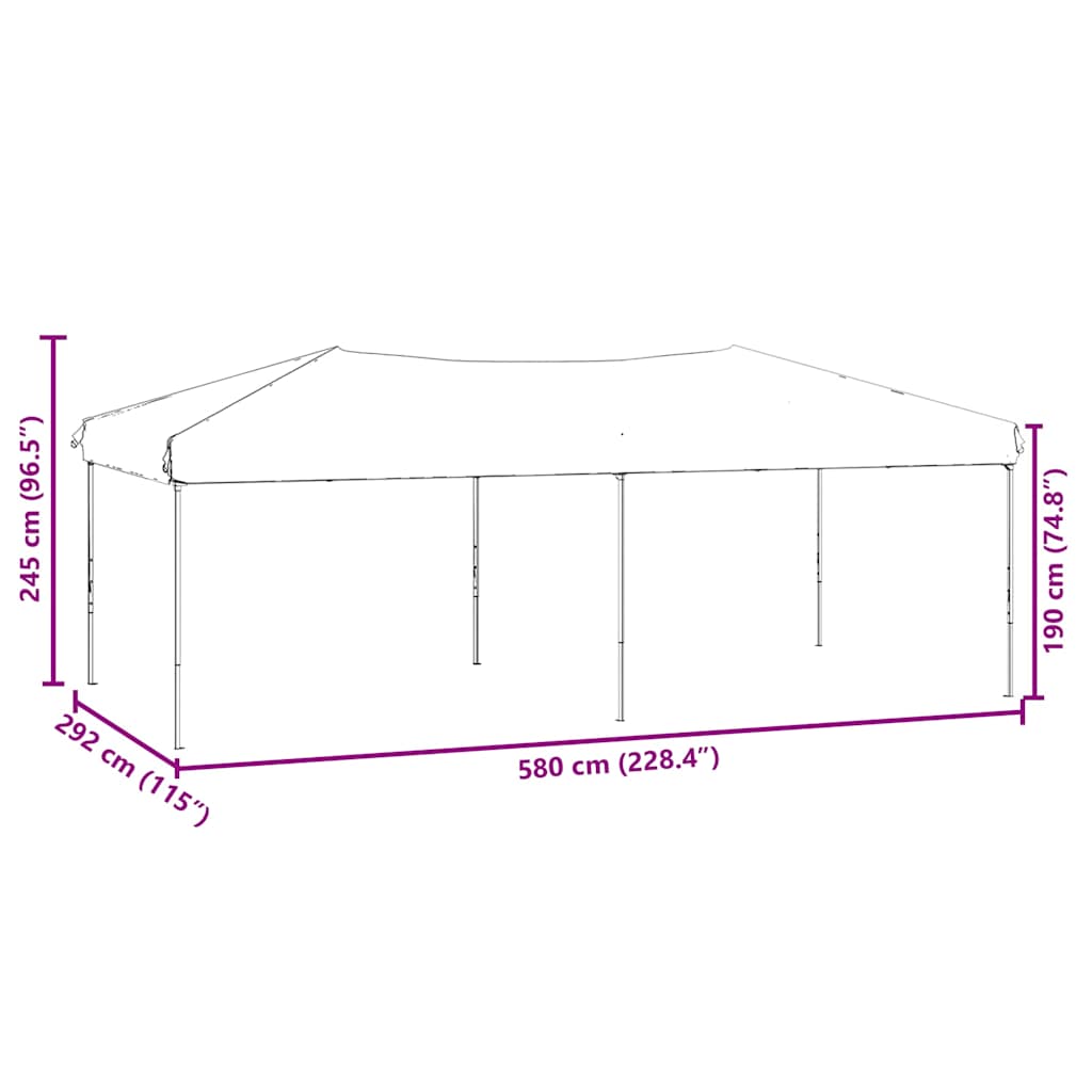 Folding Party Tent with Sidewalls White 3x6 m