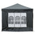 Folding Party Tent with Sidewalls Black 3x6 m