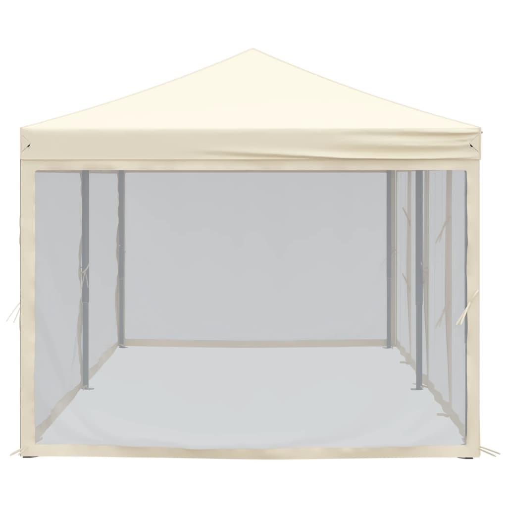 Folding Party Tent with Sidewalls Cream 3x6 m