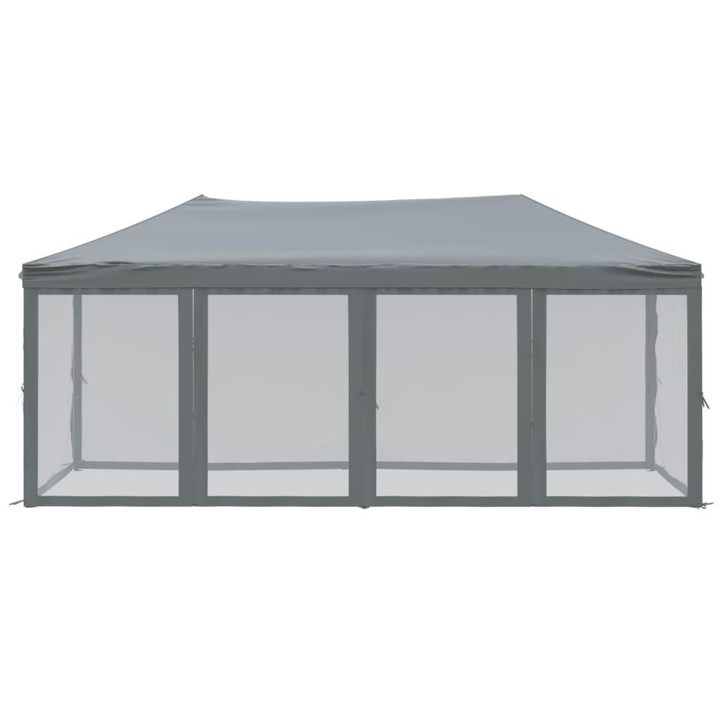 Folding Party Tent with Sidewalls Anthracite 3x6 m