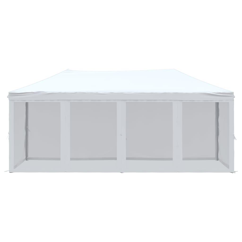 Folding Party Tent with Sidewalls White 3x6 m