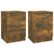 Bedside Cabinets 2 pcs Smoked Oak 38x35x56 cm Engineered Wood