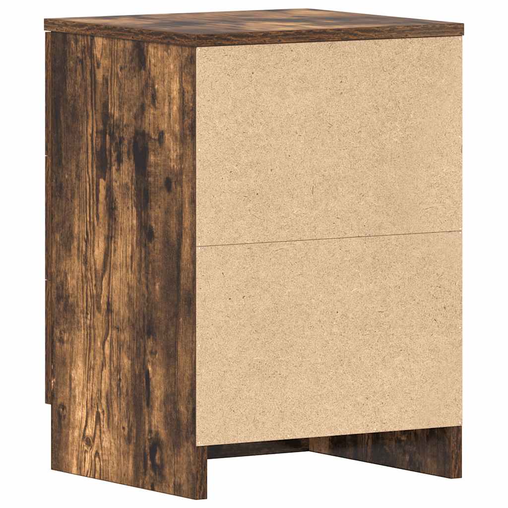 Bedside Cabinets 2 pcs Smoked Oak 38x35x56 cm Engineered Wood