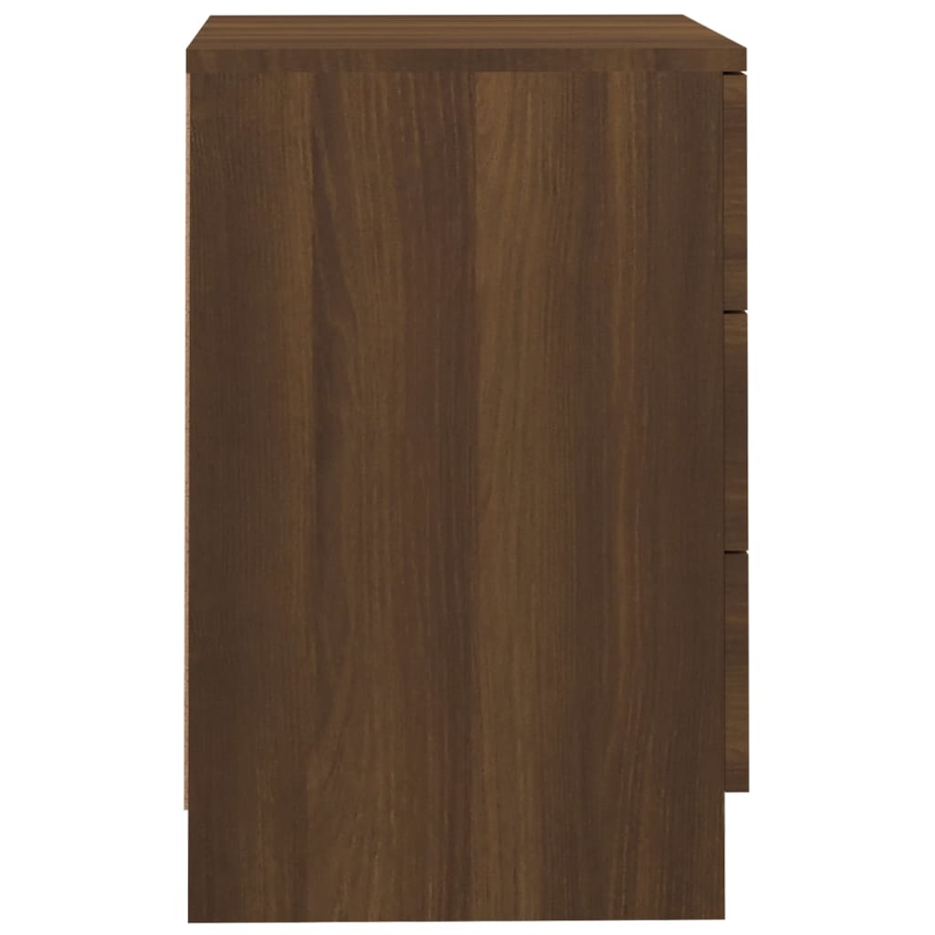 Bedside Cabinets 2 pcs Brown Oak 38x35x56 cm Engineered Wood