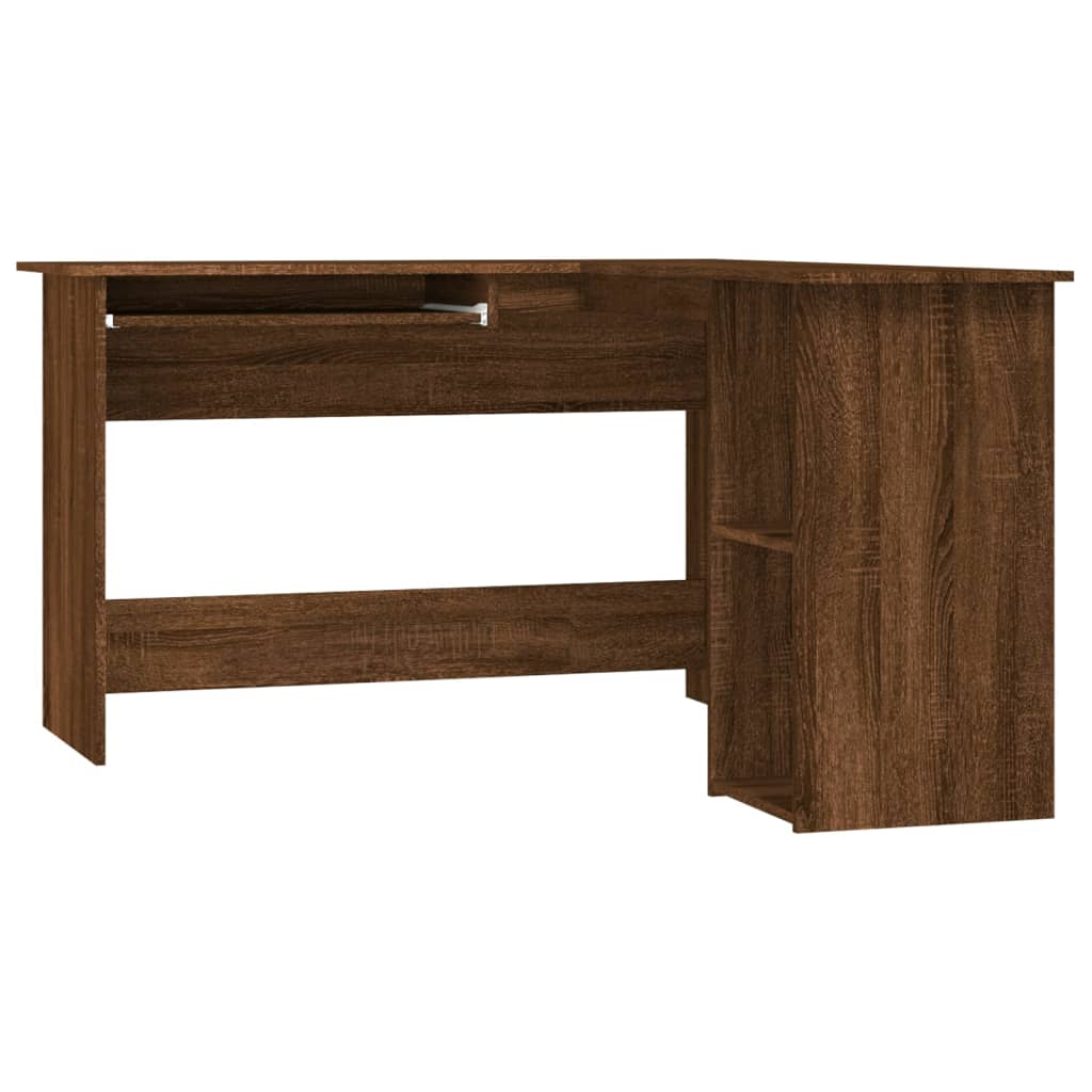 Corner Desk Brown Oak 120x140x75 cm Engineered Wood