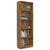 5-Tier Book Cabinet Smoked Oak 60x24x175 cm Engineered Wood