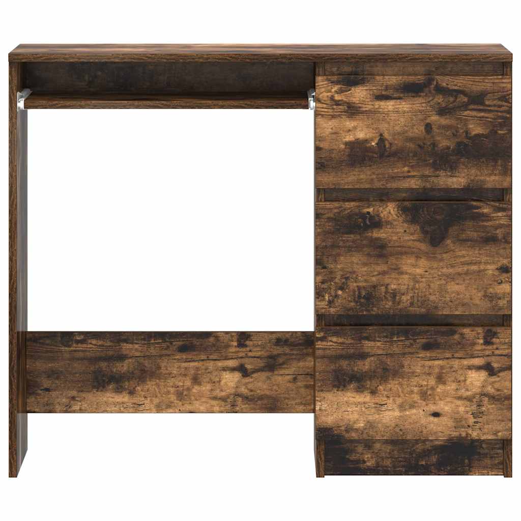 Desk Smoked Oak 90x45x76 cm Engineered Wood