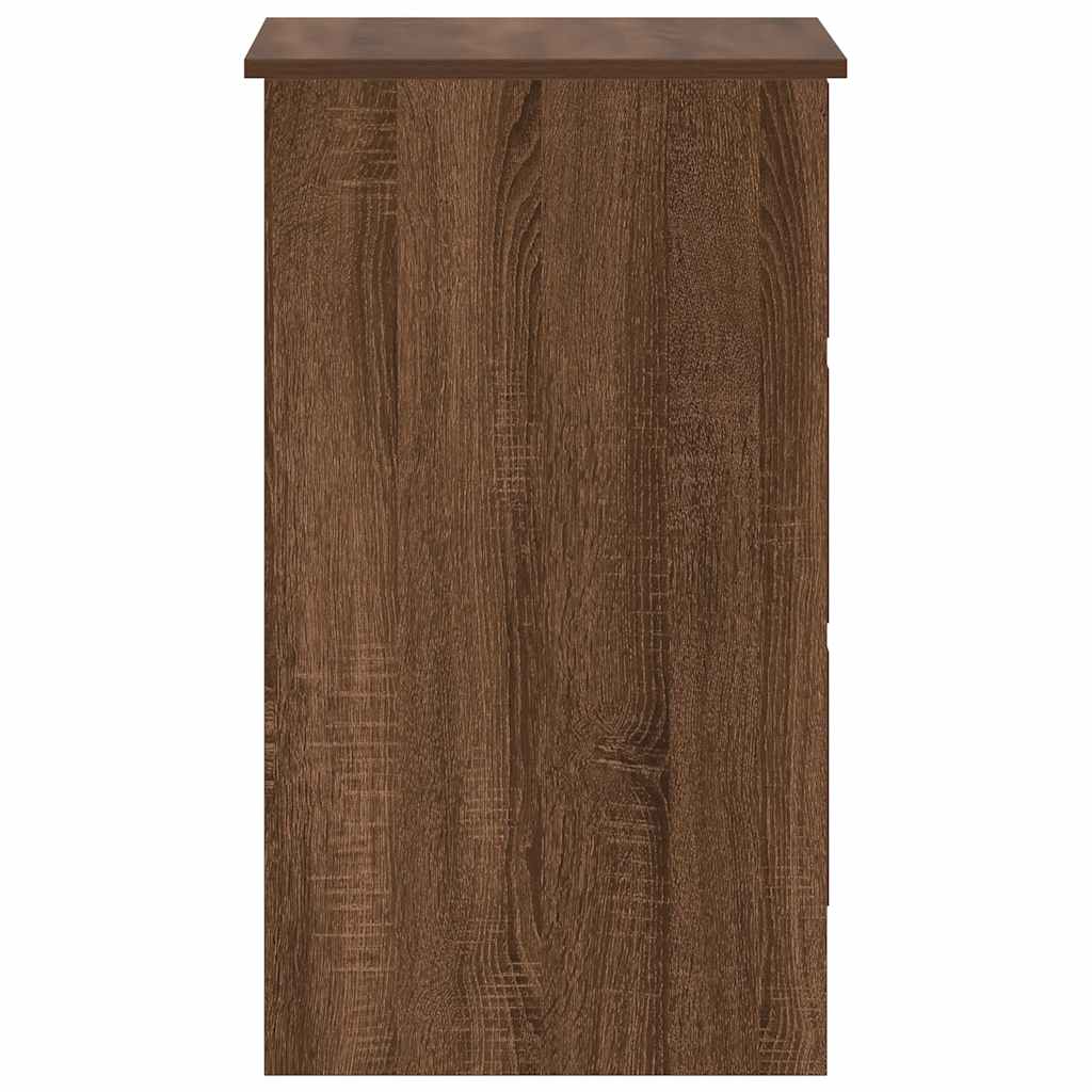 Desk Brown Oak 90x45x76 cm Engineered Wood