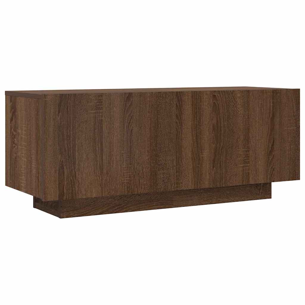 TV Cabinet Brown Oak 100x35x40 cm Engineered Wood