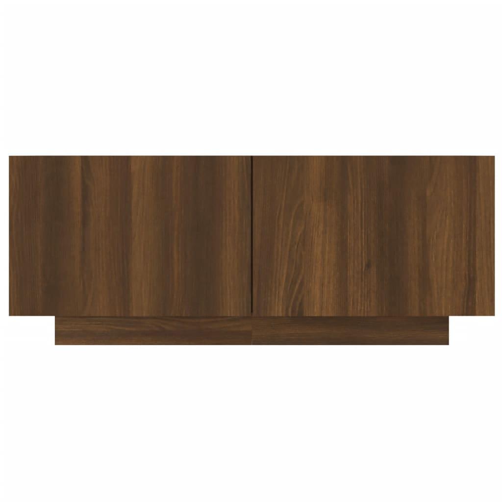 TV Cabinet Brown Oak 100x35x40 cm Engineered Wood