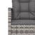 3 Piece Outdoor Lounge Set with Cushions Poly Rattan Grey