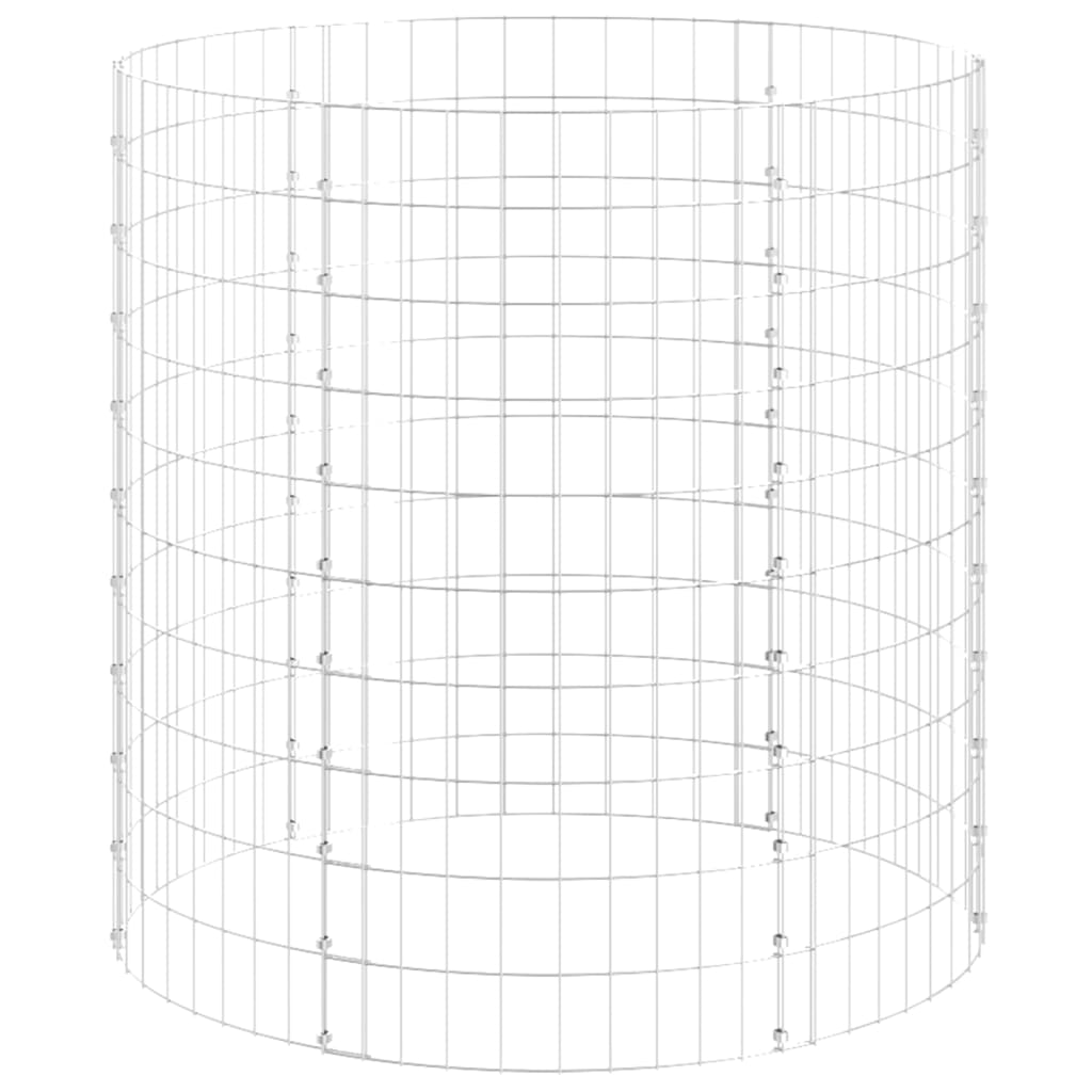 Circular Gabion Pole Galvanised Steel Ø100x100 cm