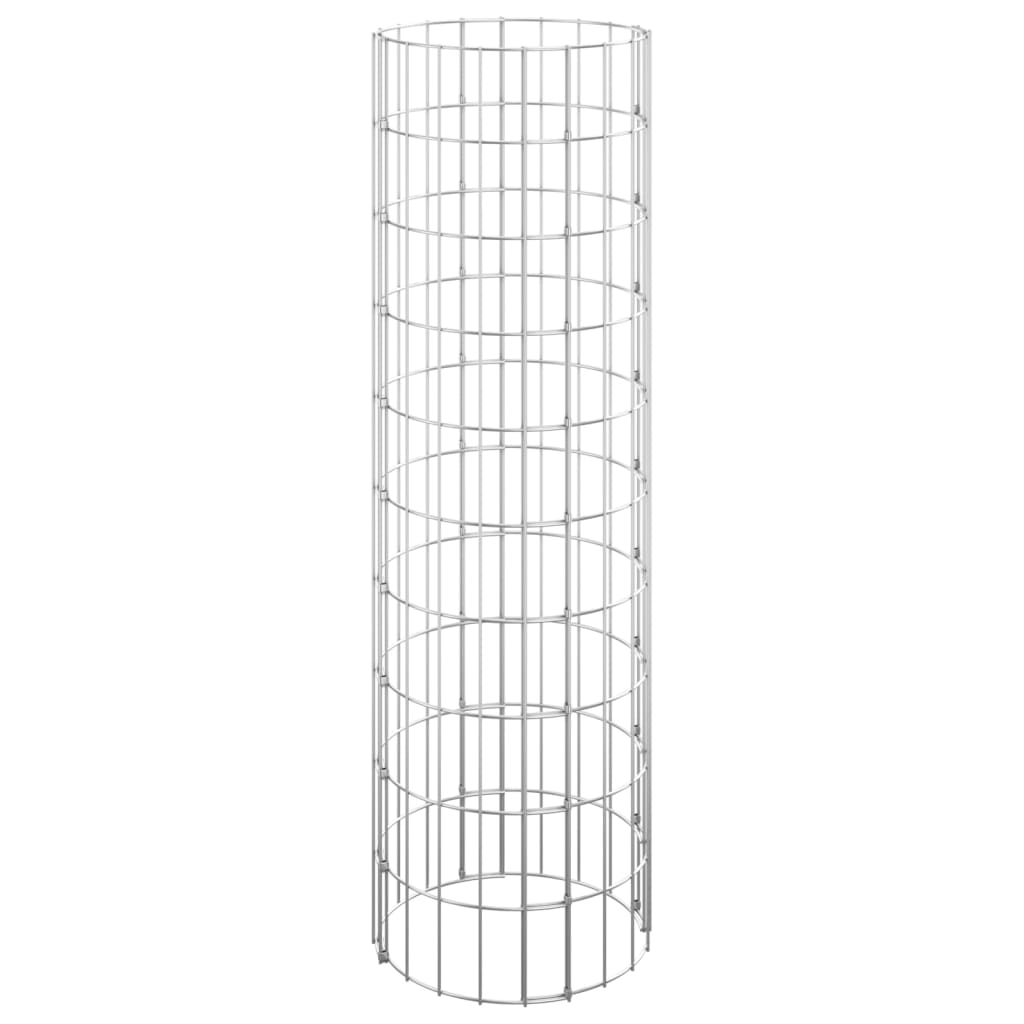 Circular Gabion Raised Beds 3 pcs Galvanised Steel Ø30x100 cm