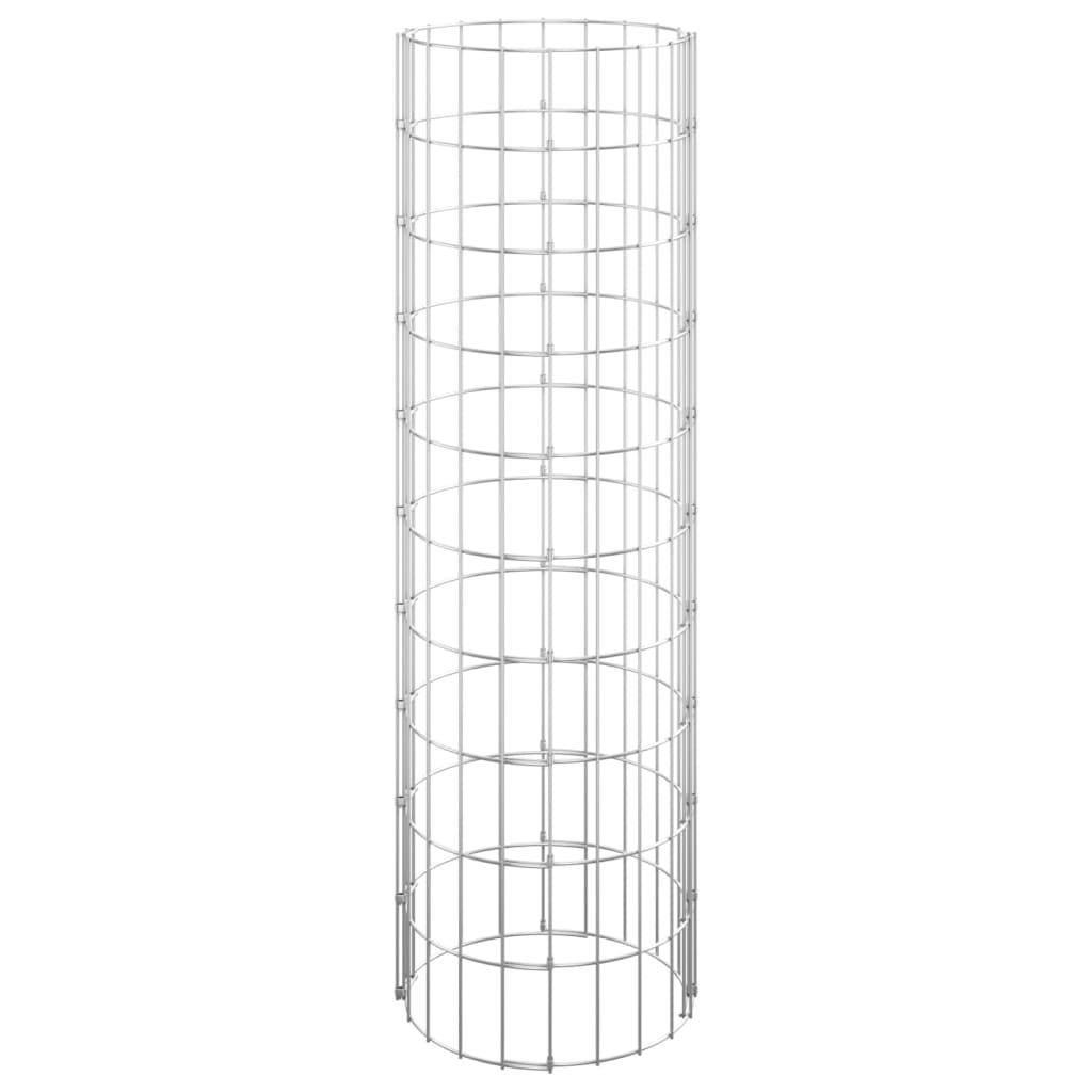 Circular Gabion Raised Beds 3 pcs Galvanised Steel Ø30x100 cm