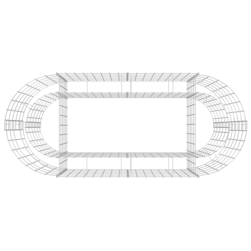 Gabion Raised Bed Galvanised Iron 120x50x50 cm