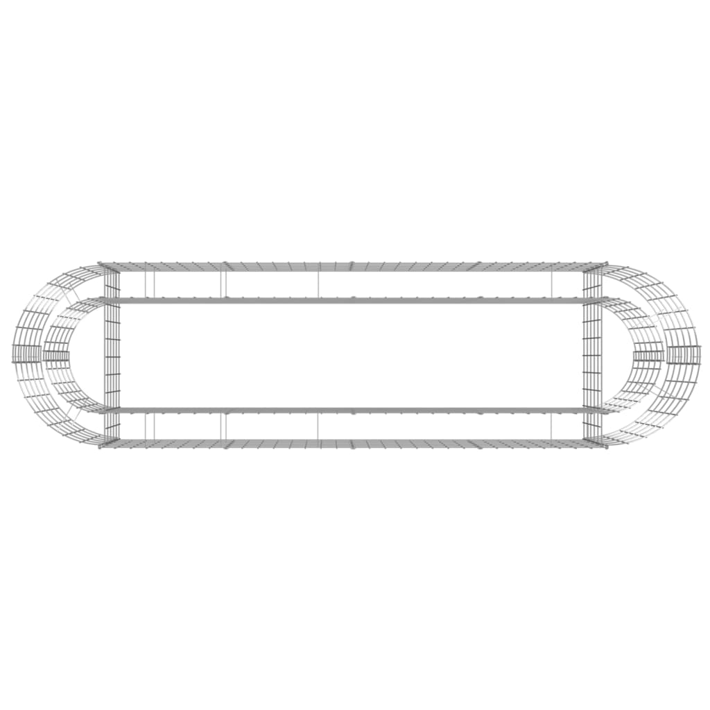 Gabion Raised Bed Galvanised Iron 190x50x50 cm