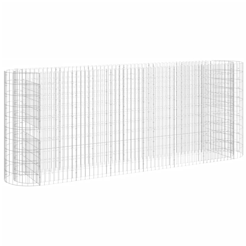 Gabion Raised Bed Galvanised Iron 260x50x100 cm