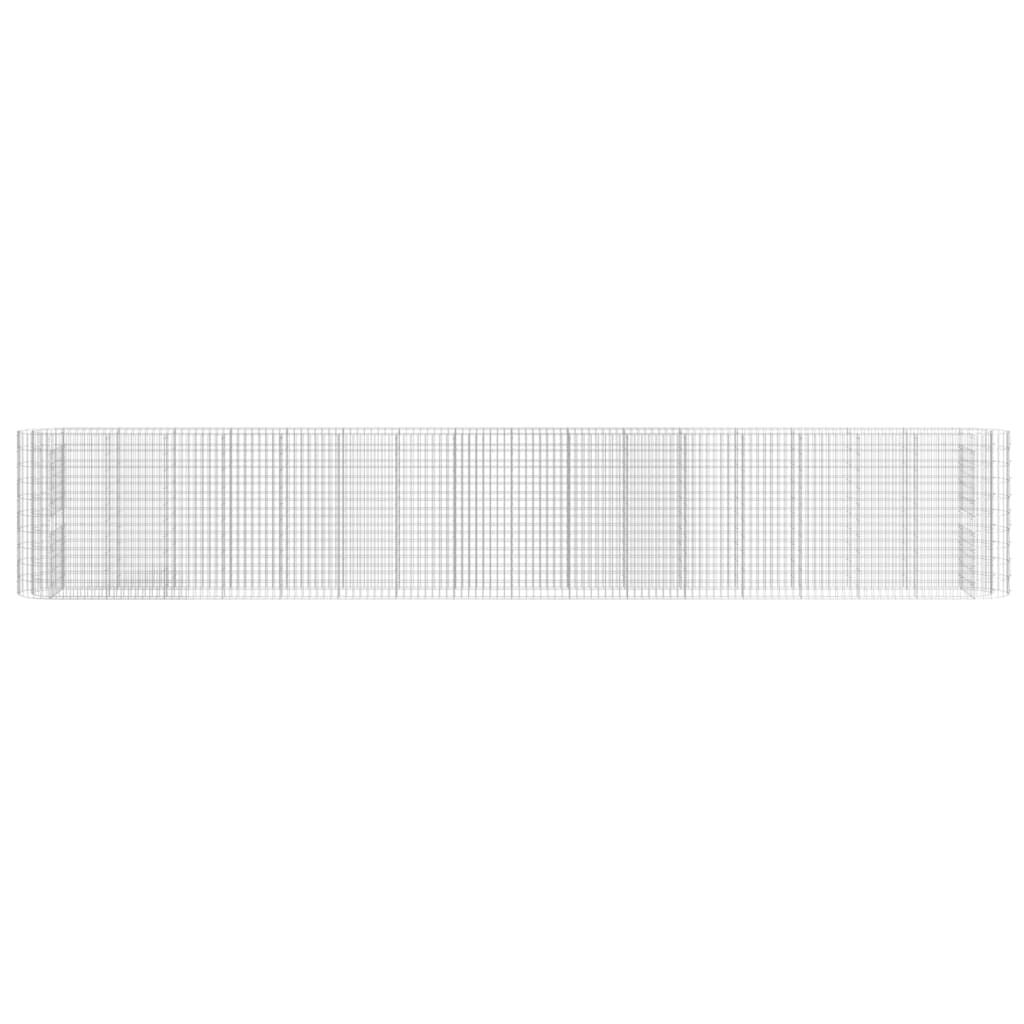 Gabion Raised Bed Galvanised Iron 610x50x100 cm