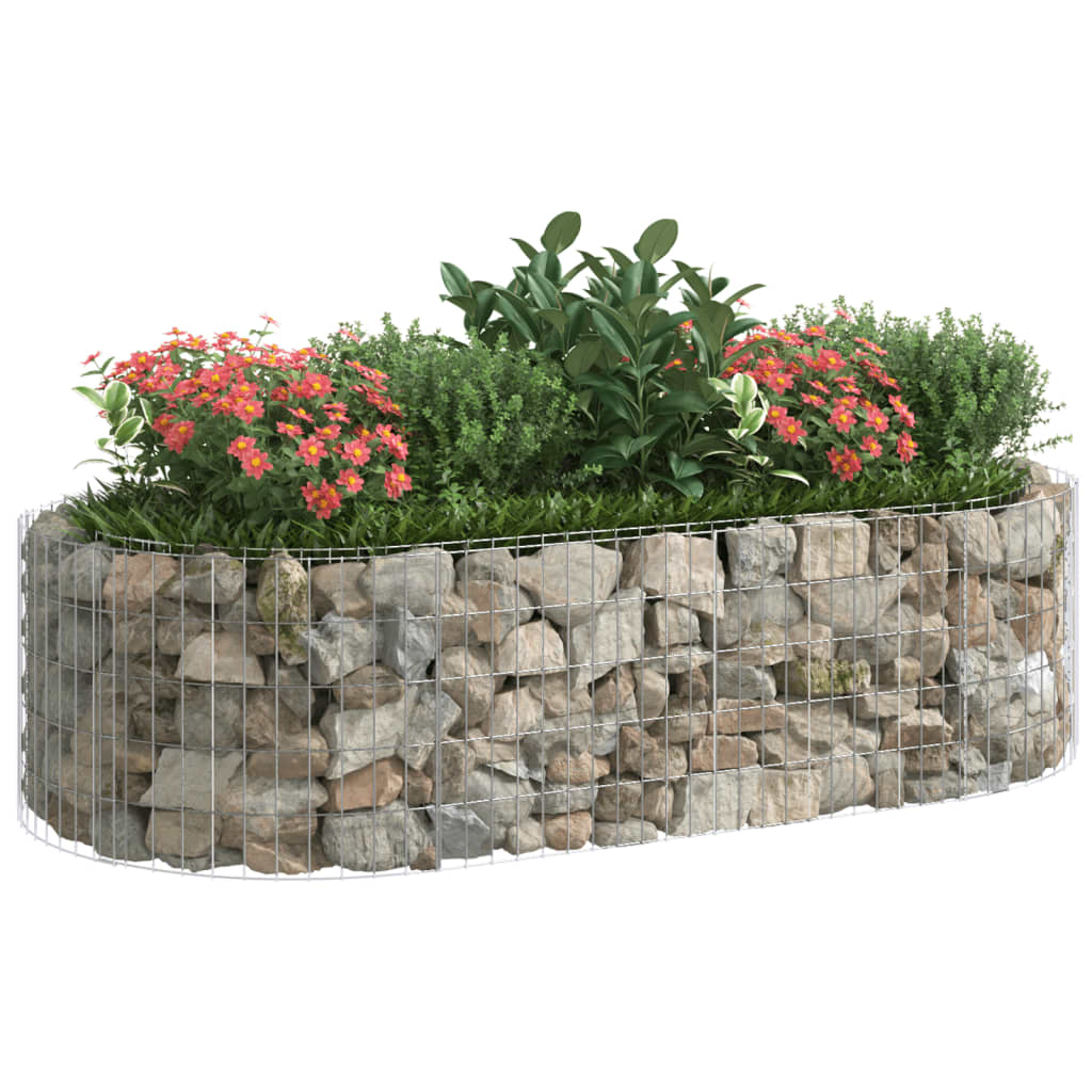 Gabion Raised Bed Galvanised Iron 200x100x50 cm