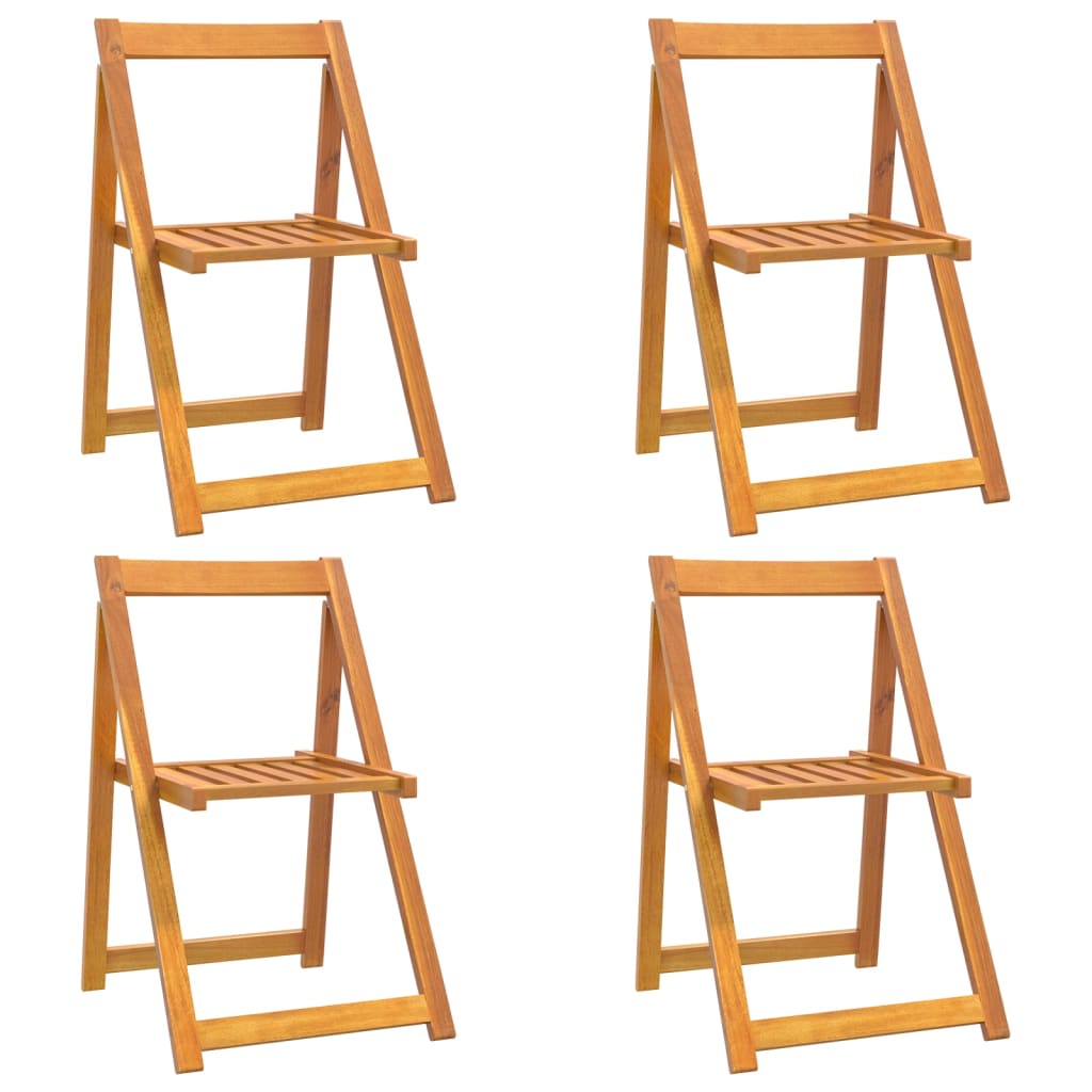 Folding Garden Chairs 4 pcs Solid Wood Acacia