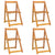 Folding Garden Chairs 4 pcs Solid Wood Acacia