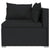 5 Piece Garden Lounge Set with Cushions Poly Rattan Black