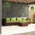 5 Piece Garden Lounge Set with Cushions Poly Rattan Brown
