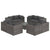 9 Piece Garden Lounge Set with Cushions Poly Rattan Grey