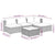5 Piece Garden Lounge Set with Cushions Poly Rattan Black