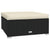 4 Piece Garden Lounge Set with Cushions Poly Rattan Black