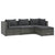 4 Piece Garden Lounge Set with Cushions Poly Rattan Grey