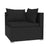 5 Piece Garden Lounge Set with Cushions Poly Rattan Black