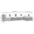 5 Piece Garden Lounge Set with Cushions Poly Rattan Black