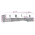 5 Piece Garden Lounge Set with Cushions Poly Rattan Grey